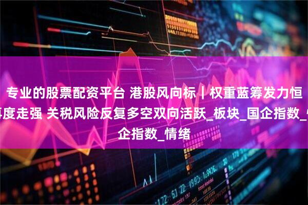 专业的股票配资平台 港股风向标｜权重蓝筹发力恒指再度走强 关税风险反复多空双向活跃_板块_国企指数_情绪